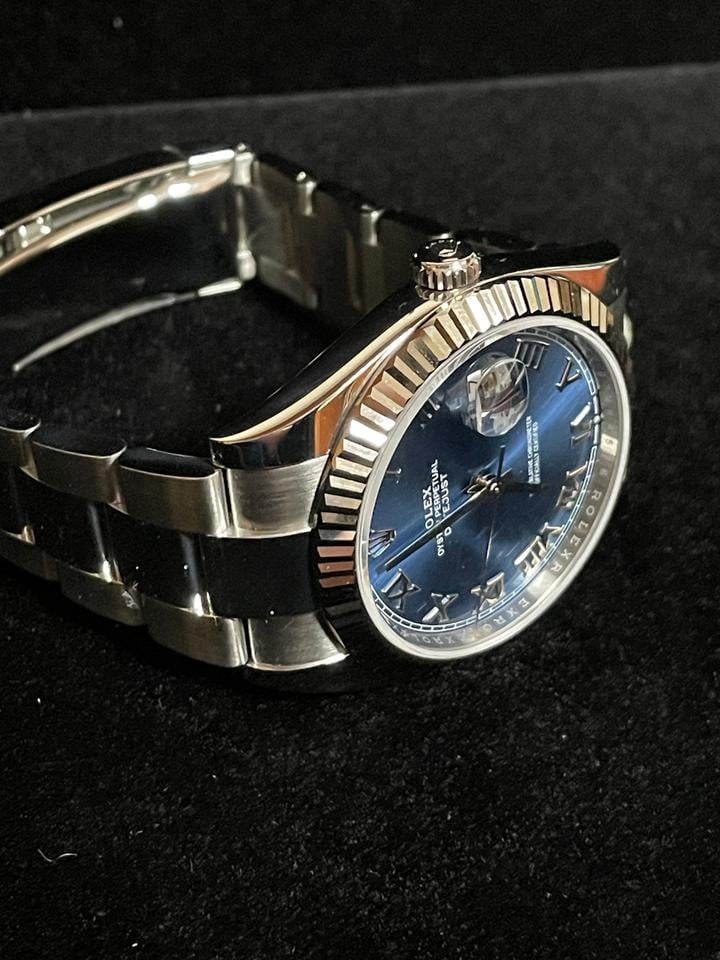 Rolex Datejust 41 126334 Blue Roman Dial Fluted Bezel Oyster