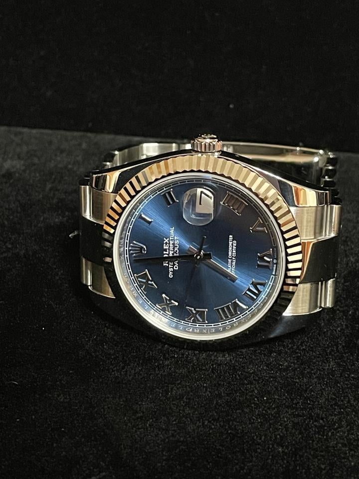 Rolex Datejust 41 126334 Blue Roman Dial Fluted Bezel Oyster