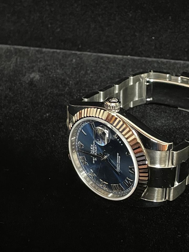 Rolex Datejust 41 126334 Blue Roman Dial Fluted Bezel Oyster