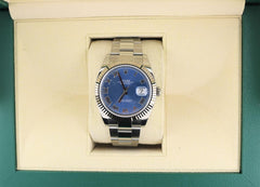 Rolex Datejust 41 126334 Blue Roman Dial Fluted Bezel Oyster