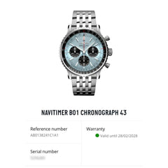 Breitling Navitimer B01 Chronograph 43 Ice Blue AB0138