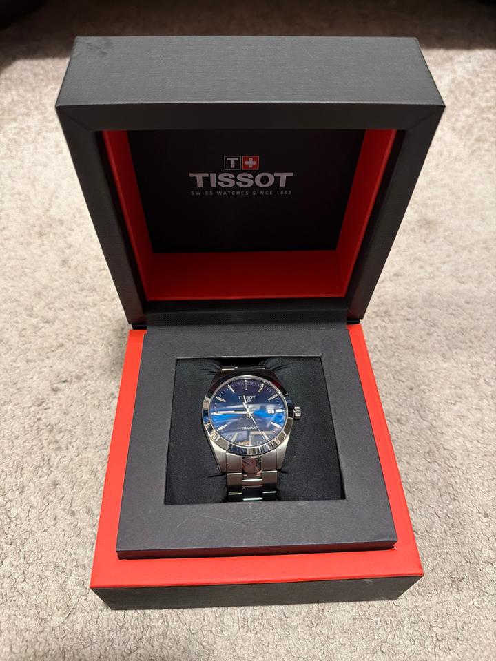 Tissot Gentleman 40mm Blue Dial Titanium Quartz
