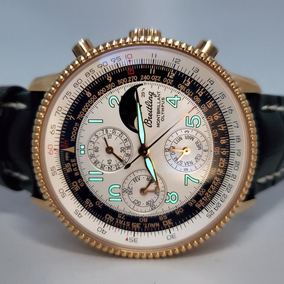 Breitling Navitimer Montbrillant Olympus H19350 Rose Gold 42mm