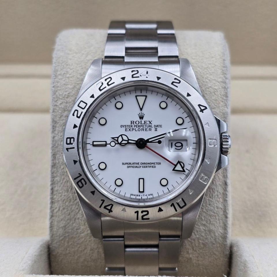 Rolex Explorer II Polar White Dial 16570 40mm