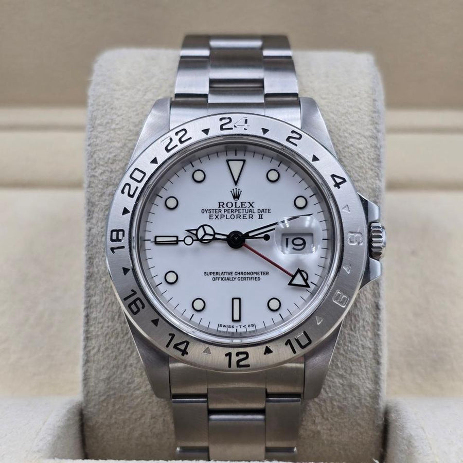 Rolex Explorer II Polar White Dial 16570 40mm