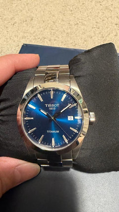 Tissot Gentleman 40mm Blue Dial Titanium Quartz