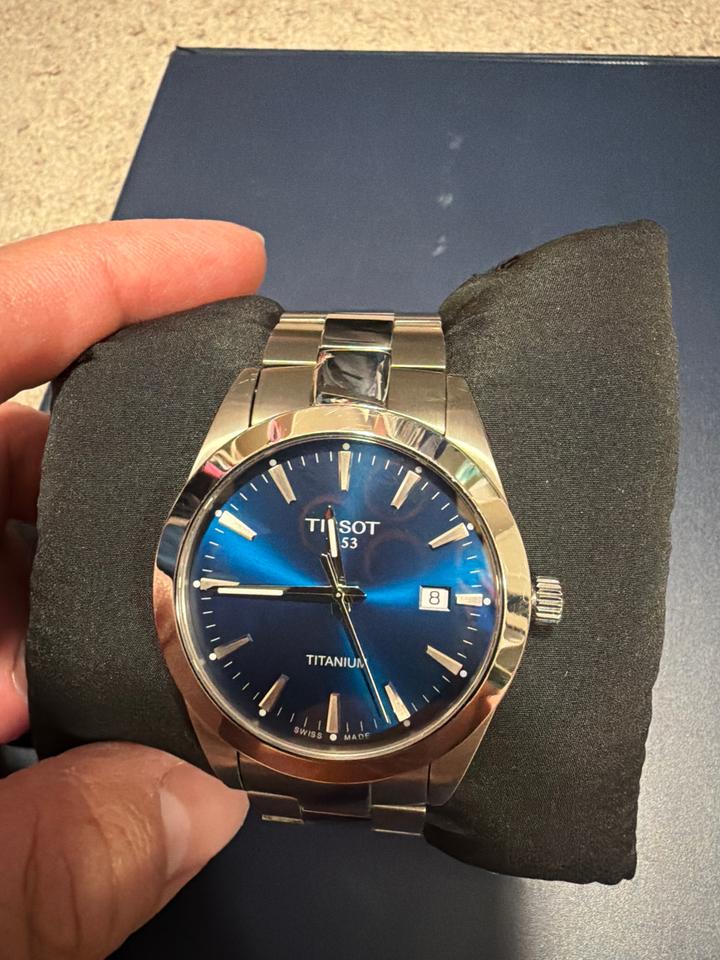 Tissot Gentleman 40mm Blue Dial Titanium Quartz