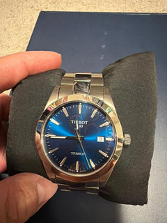 Tissot Gentleman 40mm Blue Dial Titanium Quartz