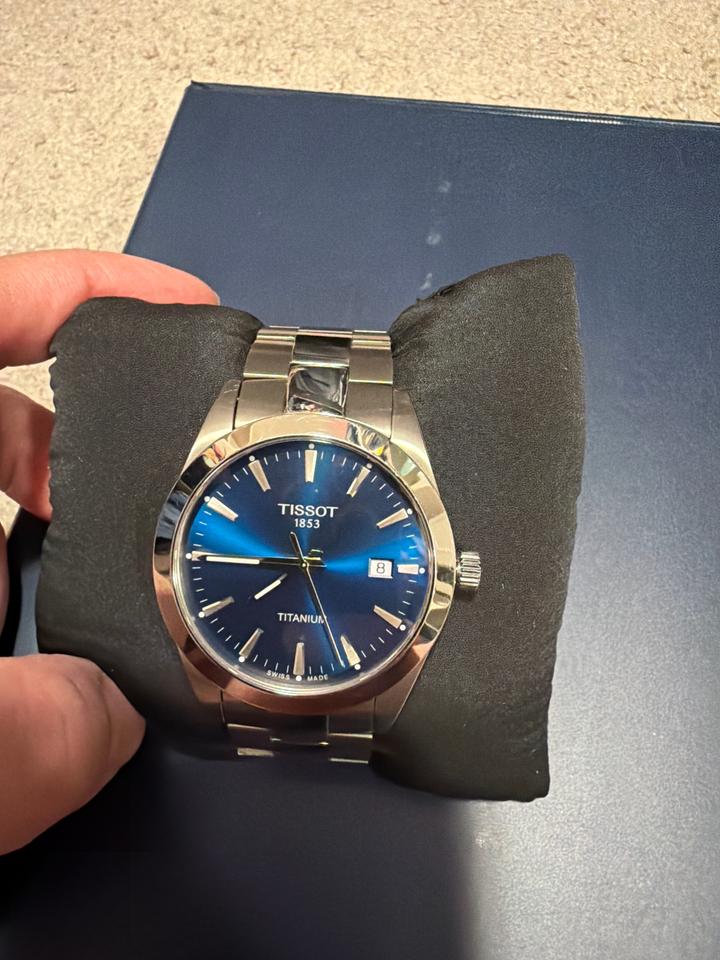 Tissot Gentleman 40mm Blue Dial Titanium Quartz