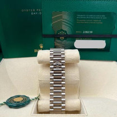 Rolex Day-Date 40 228239 White Gold Olive Green Anniversary Dial